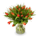 Bouquet of red tulips